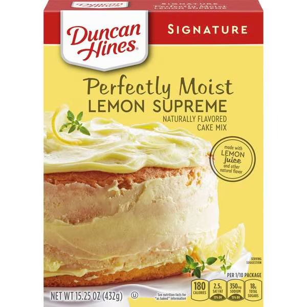 Duncan Hines Lemon Supreme 15.25 oz., PK12, Duncan Hines, Mfr#: 4420941103